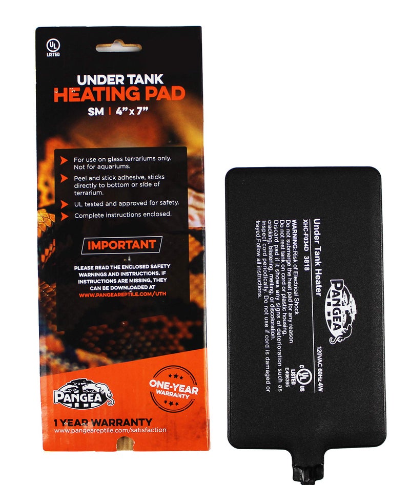 Pangea Reptile Heat Mat (Small, 4x7, 1-5 gal), Black (UTH4x7) - Image 1